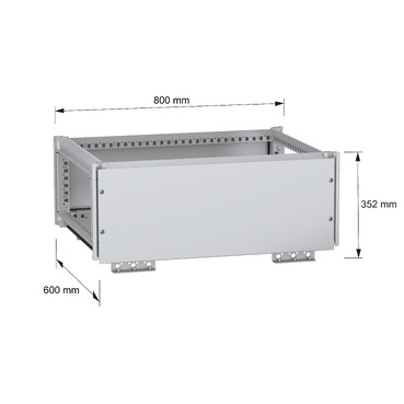 PanelSeT SFN Top busbar chamber 300x800x600 - Image with dimensions