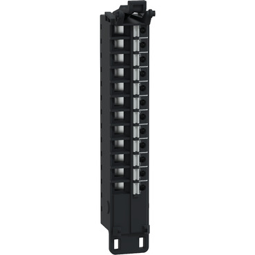 NTSXTB12210H Bornier à ressort, pas de 5 mm, 12 points, sans capot, CA, à utiliser sur un