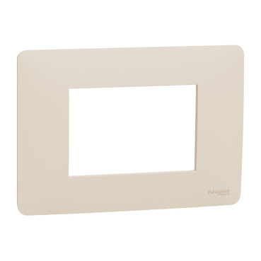 NU210344 - Cover frame, New Unica, 1 gang, 3 modules, beige 