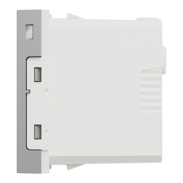 Prise chargeur USB double rapide 18W 3,4A type A+C Unica NU301930 Aluminium  2 modules Schneider Electric