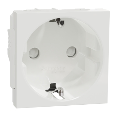 Base de Enchufe Schuko Doble Monobloc 2P+T 16A 1 Modulo New Unica SCHNEIDER  ELECTRIC - Embornamiento a Tornillo - Menú principal, Mecanismos  eléctricos, Schneider Electric, New Unica, Bases de Enchufe y Cargadores