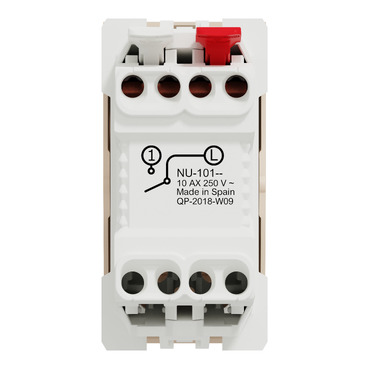 NU310144 - Switch, New Unica, 1-pole 1-way, 10AX, 1 module 