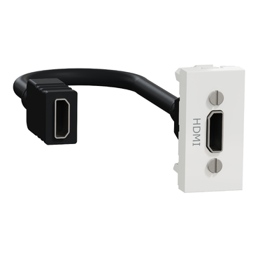 Prise HDMI/USB encastré murale pré-connetorisée blanc polaire ALTIRA