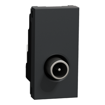 NU346154 - TV socket, New Unica, 1 module, male IEC 9.52mm  