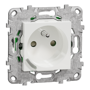 WISER Unica - Prise 2P+T connectée - coloris Blanc - 16A - Zigbee