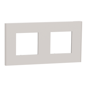 Unica Déco Essentielle - Plaque de finition - Gris pierre - 2 postes horiz vert