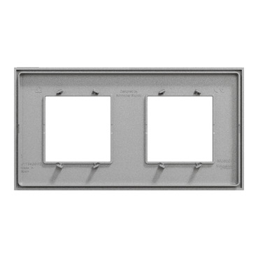Schneider Electric MTN400260 Plaques De Finition Aquadesign à Vis, 2 Postes, Aluminium