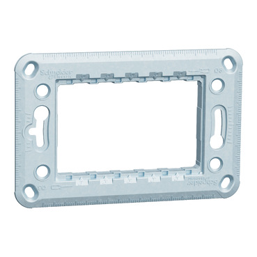 NU7103 - New Unica, fixing frame, zamak, 3 modules 1 gang