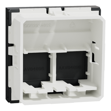 NU942254 - Optiline 45/Unica Zentralplatte Datendose 2xRJ45 gerade 