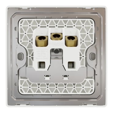 NUX554_PW - Connection unit, Unica X, 45A, 250V, 1 gang, without