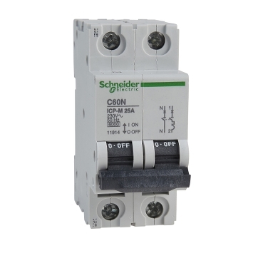 Interruptor magnetotérmico SCHNEIDER ELECTRIC 1P+N 25A