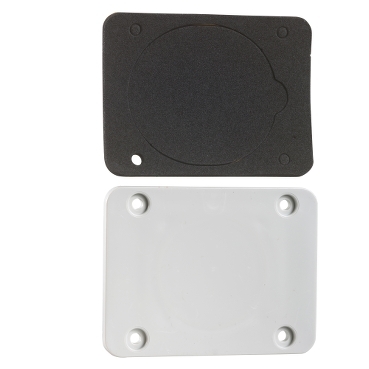 Schneider Electric Piastra Piatta Senza Viti, Doppia Presa Rasoio, Acciaio Inox Con Inserti Nero, Standard Inglese