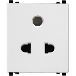 ZENcelo 2-3 Pin Universal Socket with Shutter, White