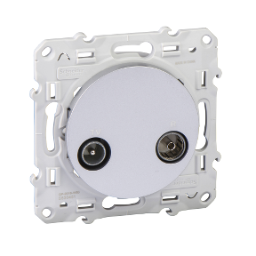 S530451 Odace Tv R Socket Individual Socket Aluminium