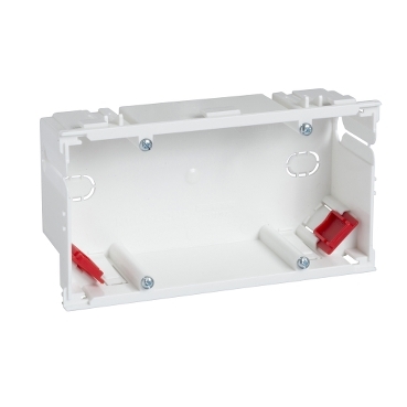 5586155 - Geräteeinbaudose 2-fach inkl. 2 Zugentl. c/c71mm,  F80-Frontöffnung VKE=10 MIB-A2 | Schneider Electric Deutschland
