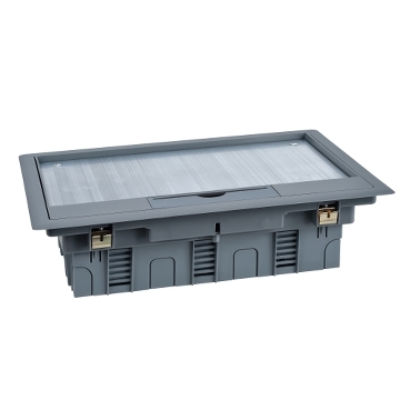 PW28502 Plaque d'adaptation de la boîte d'encastrement Logix pour une boîte  de sol capacité 12M vertical ou 18M horizontal - professionnel