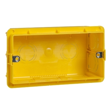 MGU8.604 - Unica Allegro - flush mounting box - 4 m - 10 holes - yellow