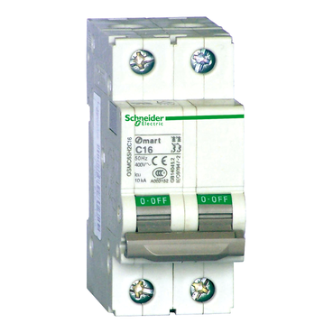 OSMC65H2C16 - OSMC65H 小型断路器, 2P, C 曲线, 16A, 415V, Icu