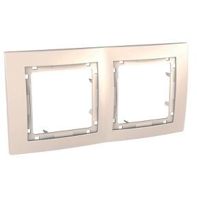 Mgu4 004 25 Unica Colors Cover Frame 2 Gangs H71 Ivory