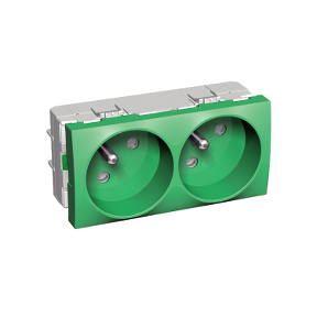 Alb4522206 Altira Dubbel Stopcontact 2p A Met Kinderbeveiliging Penaarde Groen Schneider Electric Belgie