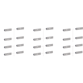 S530570 Odace Wireless Set Of Scenario Symbols Rf Aluminium