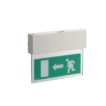 Cartello Uscita Di Emergenza Vsafety 21015 Ax-r: 30x10 Cm, Plastica Rigida Verde, Conforme EN ISO 7010 - 3