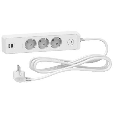 Prailgintuvai Schneider Electric „Schuko“ prailgintuvai su 2 USB jungtimis