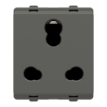 P2106_PG - Socket-outlet, Livia, 2P+E with shutter, 6A/16A 