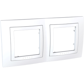 Mgu2 004 18 Unica Basic Cover Frame 2 Gangs H71 White