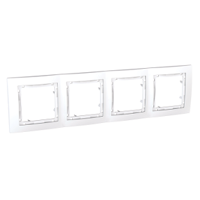 Mgu4 008 18 Unica Colors Cover Frame 4 Gangs H71 White