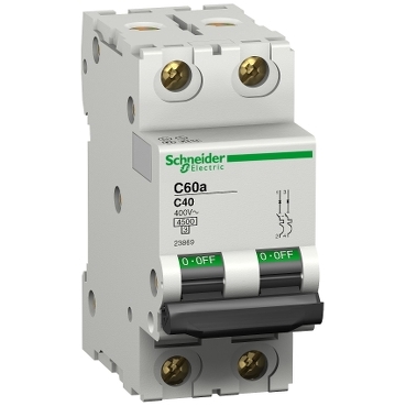 23863 - C60 - circuit breaker - C60a - 2P - 6A - C curve