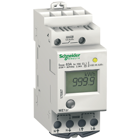 17067 Modular Single Phase Power Meter Me1zr 230v 0 63a Schneider Electric Vietnam The energy meter thus determines and adds together or integrates all the instantaneous power values so that total energy used over a period is thus known. schneider electric