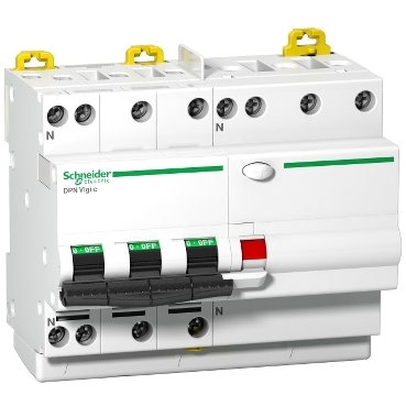 Disjuntores modulares com proteção diferencial residual fase +neutro