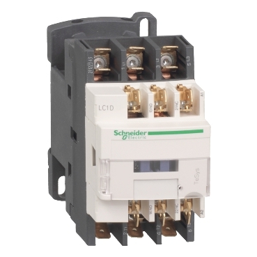 SCHNEIDER IEC Magnetic Contactor: Non-Reversing, 3 Poles, 9 A, 220V AC  Coil, 1NO/1NC