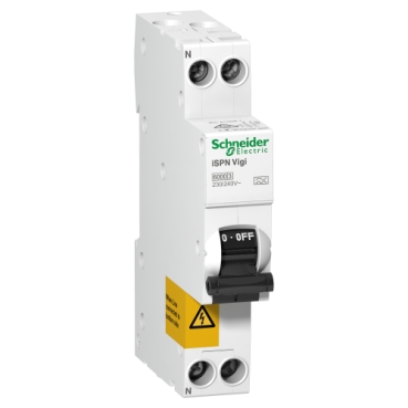 Acti9 iSPN Vigi Schneider Electric Residual current circuit breakers with integrated overcurrent protection (RCBO) up to 32 A