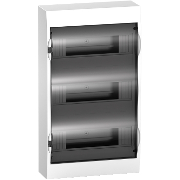Easy9 - surface enclosure 36 modules - smoked door - with E/N term.blocks