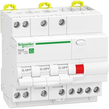 R9PDCS20 - Resi9 - disjoncteur différentiel - 3P+N - 20A - 30mA - courbe C  - type Asi - Professionnels