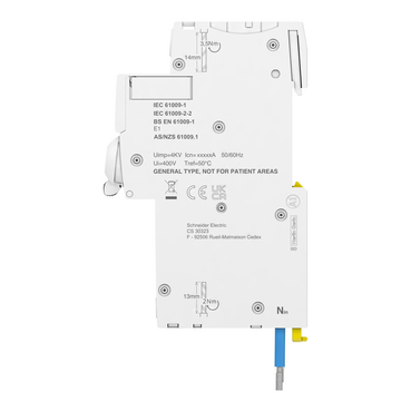 A9D10840 - iC60H - earth leakage circuit breaker - 1P + N - C