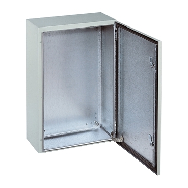 Steel wall-mounting enclosures with reinforced electromagnetic compatibility