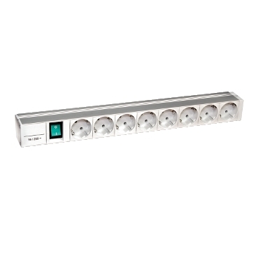 Schneider multiprise 8 Schuko avec interrupteur lumineux Actassi 19