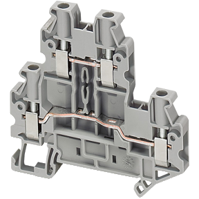 Nsytrv44d Screw Terminal Double Level 4 Points 4mm Grey