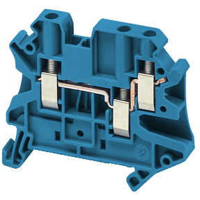 Nsytrv43bl Screw Terminal Feed Through 3 Points 4mm Blue