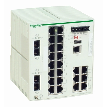 TCSESM243F2CU0 - ConneXium Managed Switch - 22 ports for copper + 