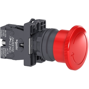 Bouton poussoir rouge 1NC - bouton électrique Ø22,5