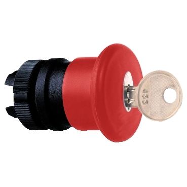 ZA2BS14 - emergency stop head Ø 40 mm - key release - Ø 22 - red