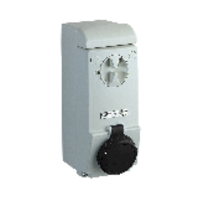 Pkb63p545 Unika Interlocked Socket 63 A 3p N E 480 500 V Ac Ip65 Wall Schneider Electric