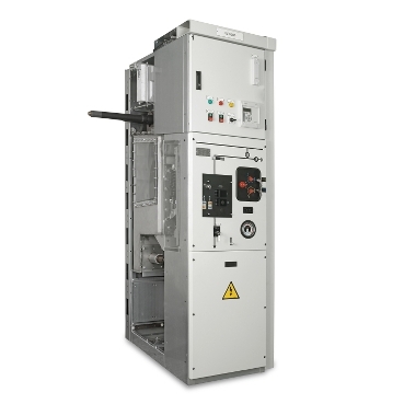 Gas insulated switchgear with solid dielectric busbar for applications up to 2000A at 38kV