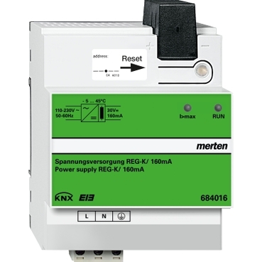 SCHNEIDER ELECTRIC Bloc d'alimentation KNX REG-K / 320 ma, gris clair | Alimentation électrique KNX à des prix très avantageux | elektronik