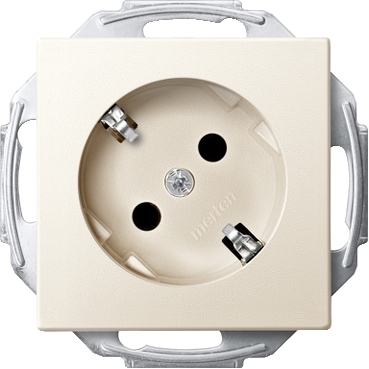 Jung A520-45KI Presa Schuko 45° Con Protezione Contatto, Colore Cremeweiß, Serie AS500 - Made In Germany