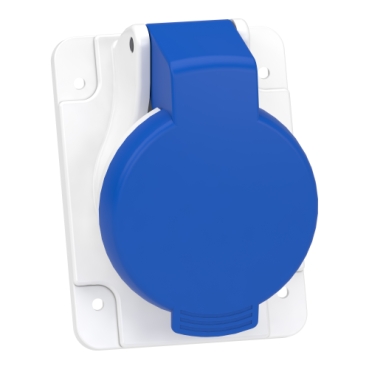 Socket, Mureva PK, panel-mounted, angled, 16A, 2P+E, 220V, IP44-2